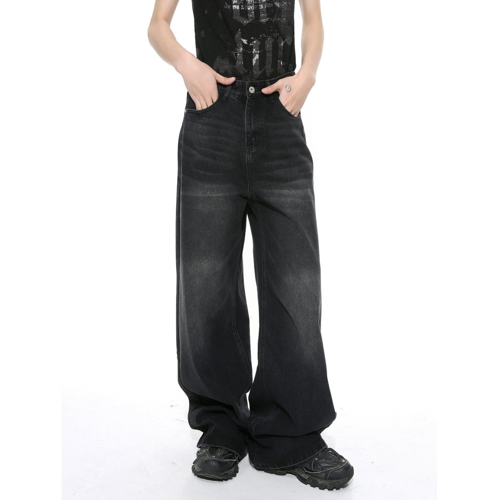 Men's Vintage Wide Leg Mopping Jeans Tide