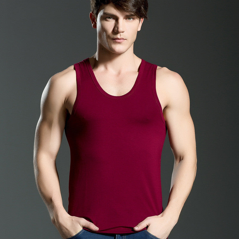 Stretch vest plus size I-shaped white male vest