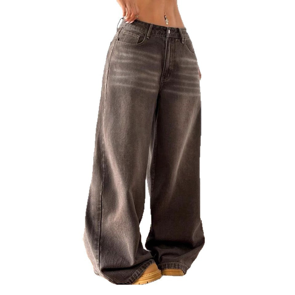 Loose-Fit Straight Leg Trousers - Comfortable Casual Pants