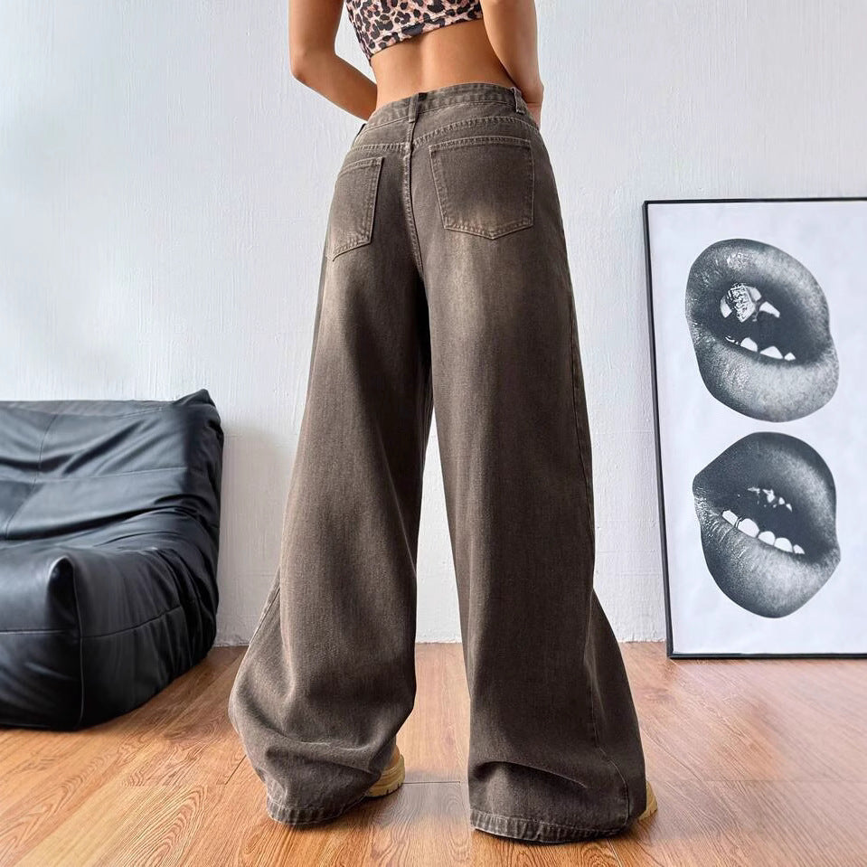 Loose-Fit Straight Leg Trousers - Comfortable Casual Pants
