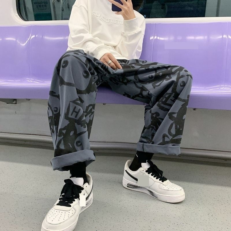 Men's Graffiti Retro Casual Street Pants