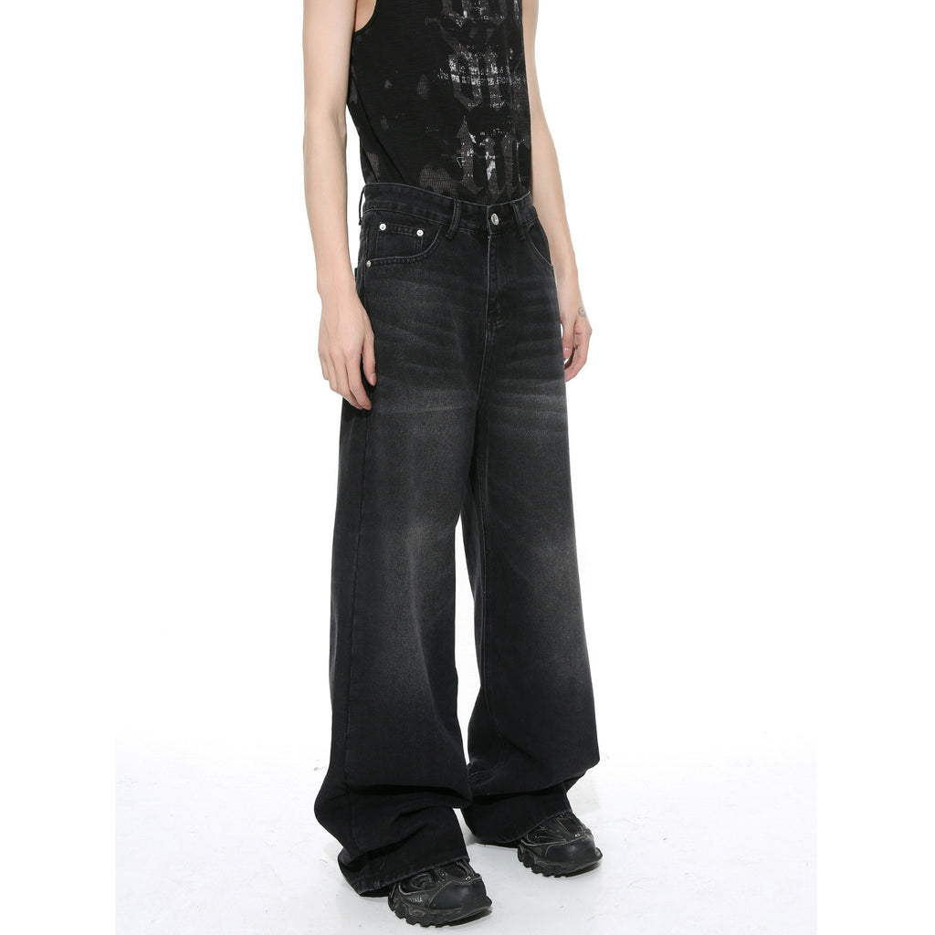 Men's Vintage Wide Leg Mopping Jeans Tide