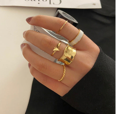 Butterfly Element Ladies Ring Hollowed Out Super Fairy Cold Tie