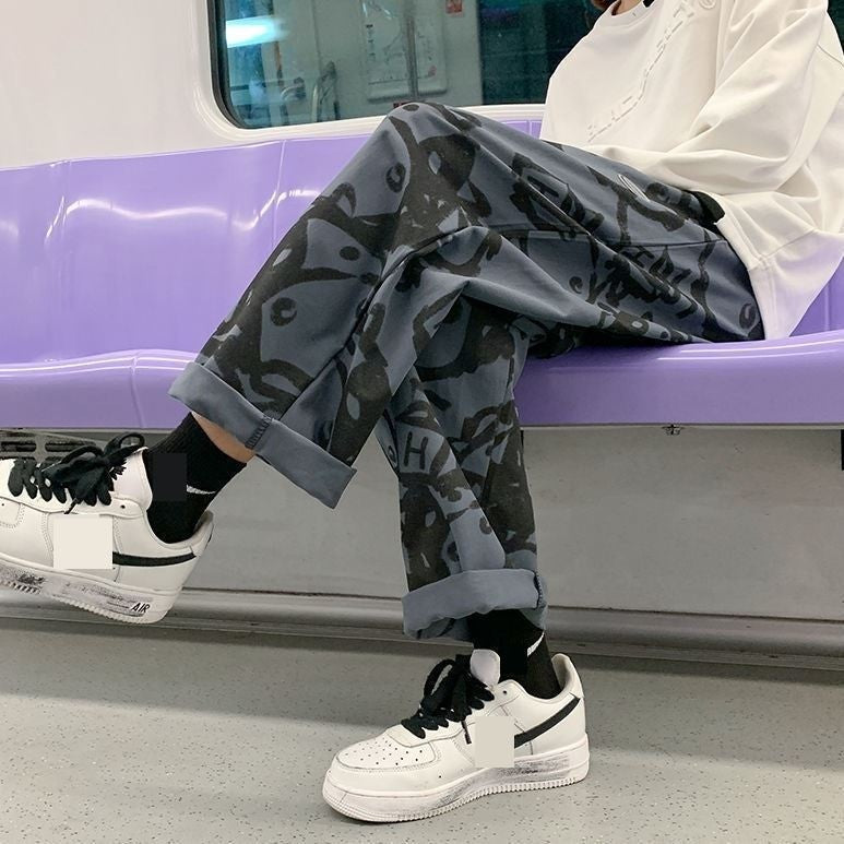 Men's Graffiti Retro Casual Street Pants