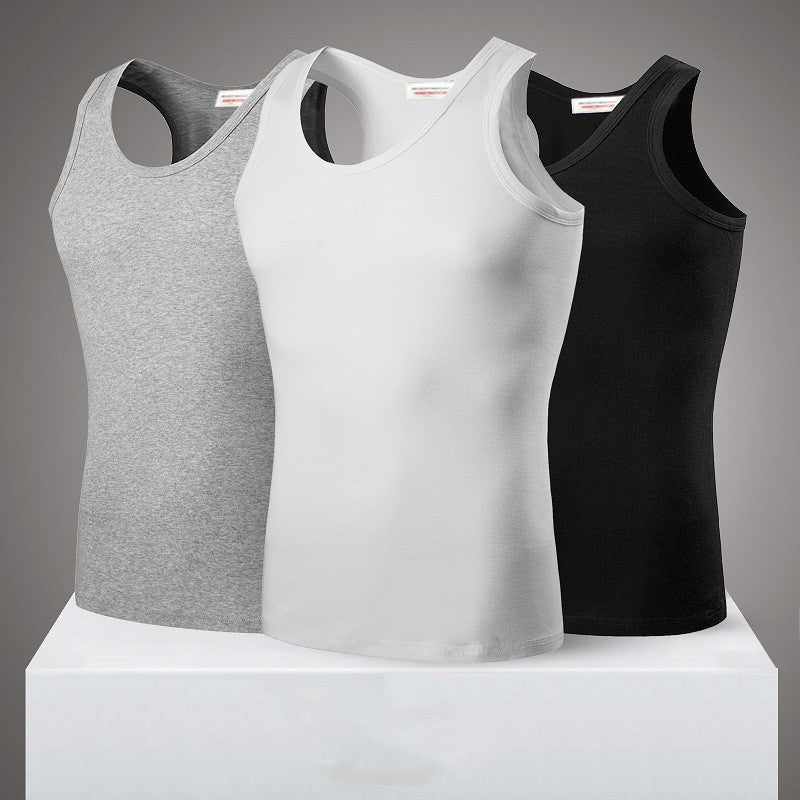 Stretch vest plus size I-shaped white male vest