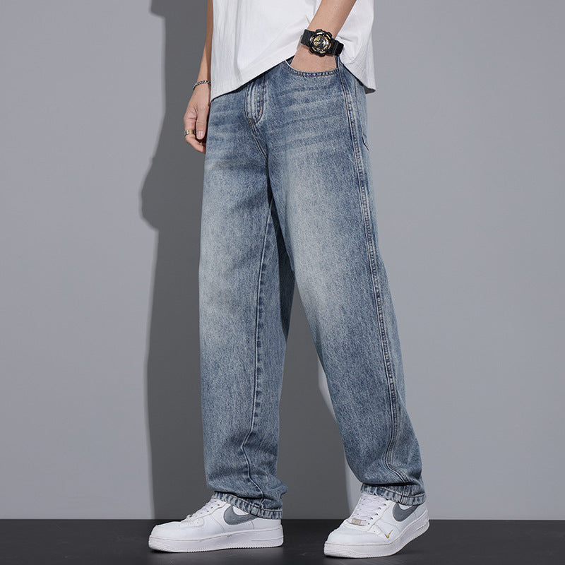 High-end Men's Loose Casual Anti-wrinkle Comfortable Straight Jeans