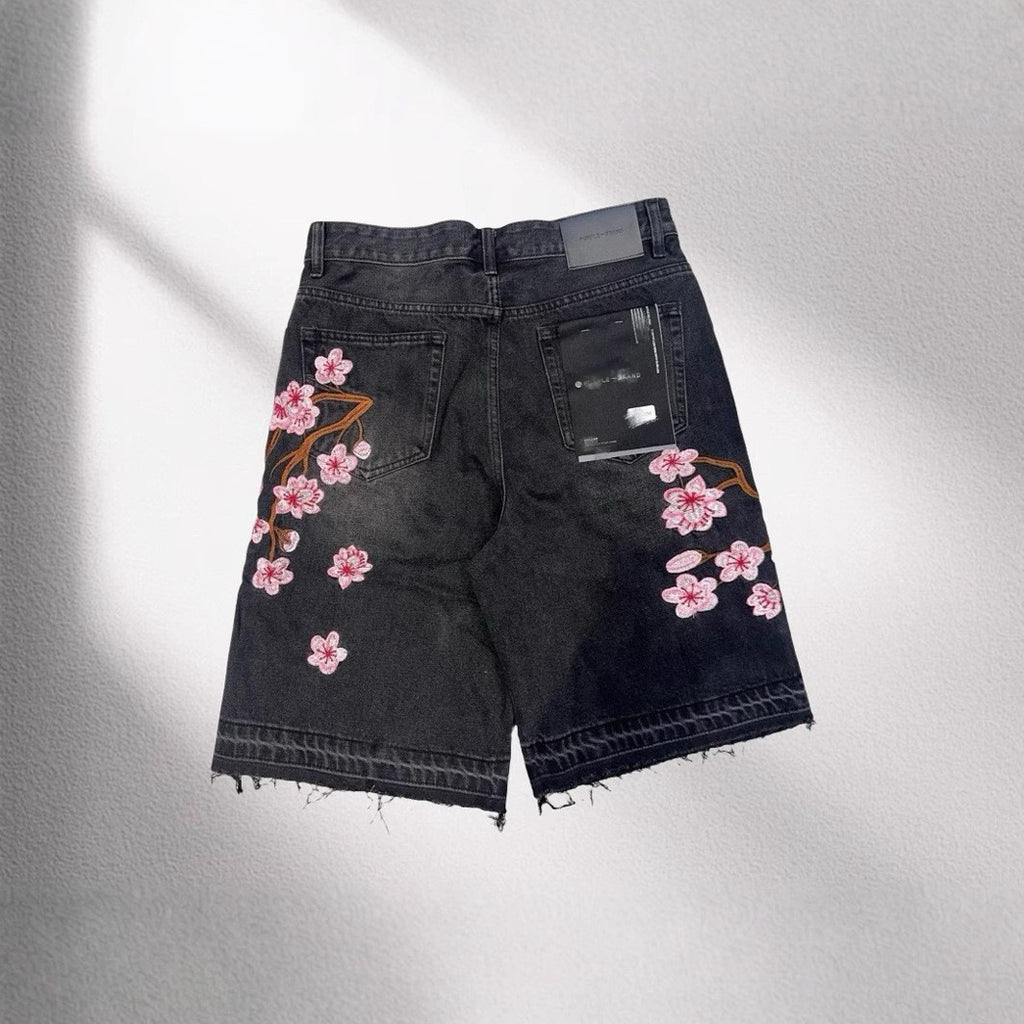 Retro European American Style Anti-old Casual Slim Shorts